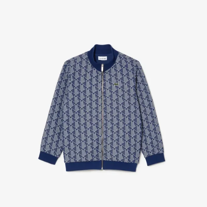 Sudadera infantil con cuello alto y cremallera con el monograma de París