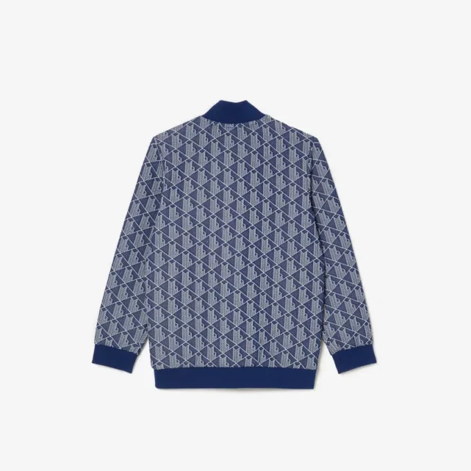 Sudadera infantil con cuello alto y cremallera con el monograma de París