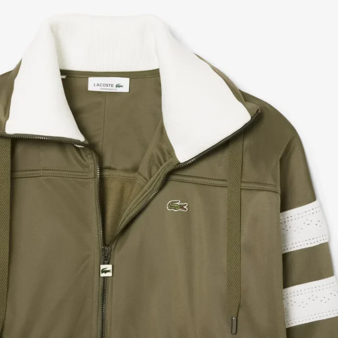 Sudadera oversize de satén con rayas Pointelle para mujer