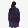 Sudadera oversize de terciopelo con cremallera para mujer