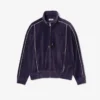 Sudadera oversize de terciopelo con cremallera para mujer