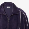 Sudadera oversize de terciopelo con cremallera para mujer