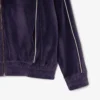 Sudadera oversize de terciopelo con cremallera para mujer