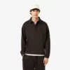 Sudadera polo de felpa de corte holgado para hombre