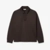 Sudadera polo de felpa de corte holgado para hombre