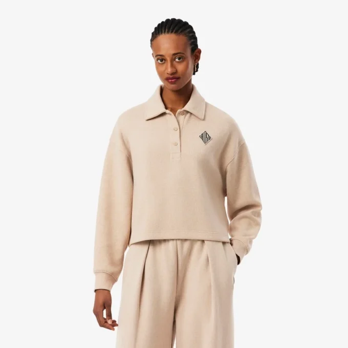 Sudadera polo oversize de canalé