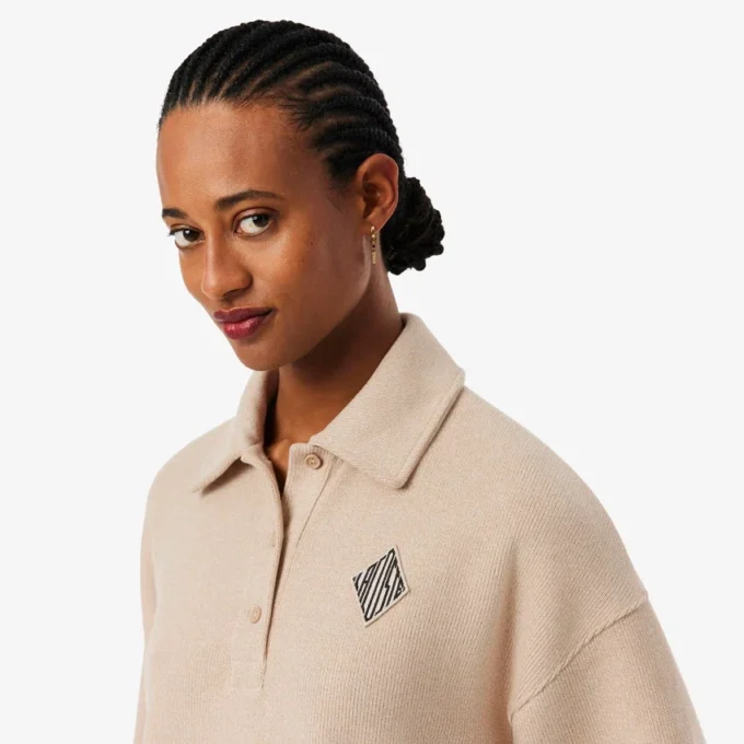 Sudadera polo oversize de canalé