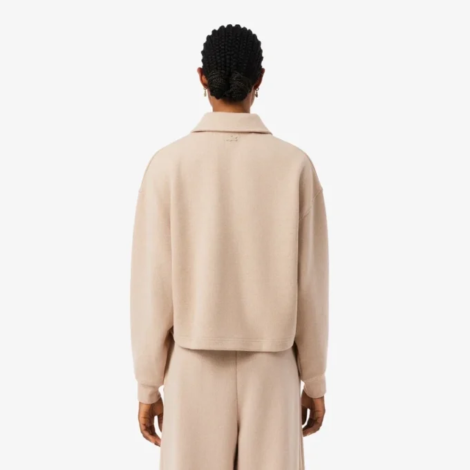 Sudadera polo oversize de canalé