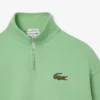 Sudadera unisex de corte holgado con detalle de insignia y media cremallera