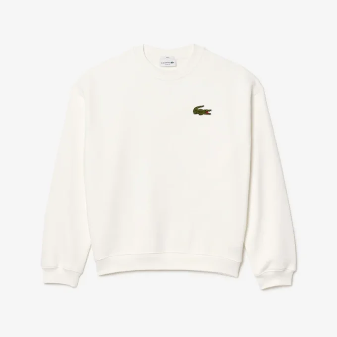 Sudadera unisex de felpa de corte holgado con detalle de insignia