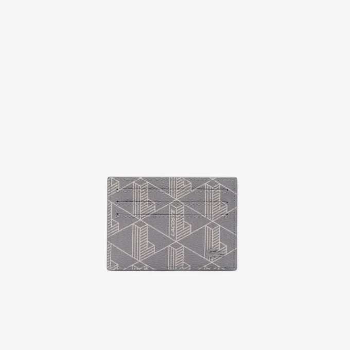 Tarjetero de lona con estampado monograma The Blend