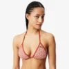 Top de baño de jersey estampado para mujer