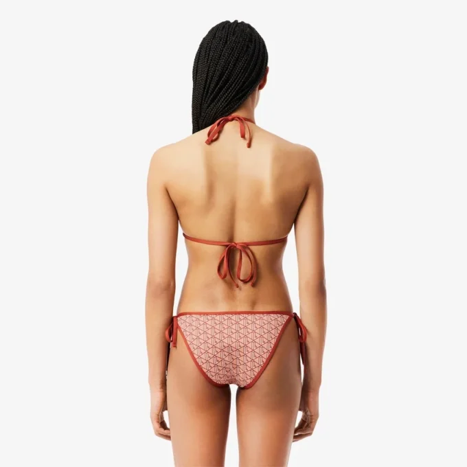 Top de baño de jersey estampado para mujer