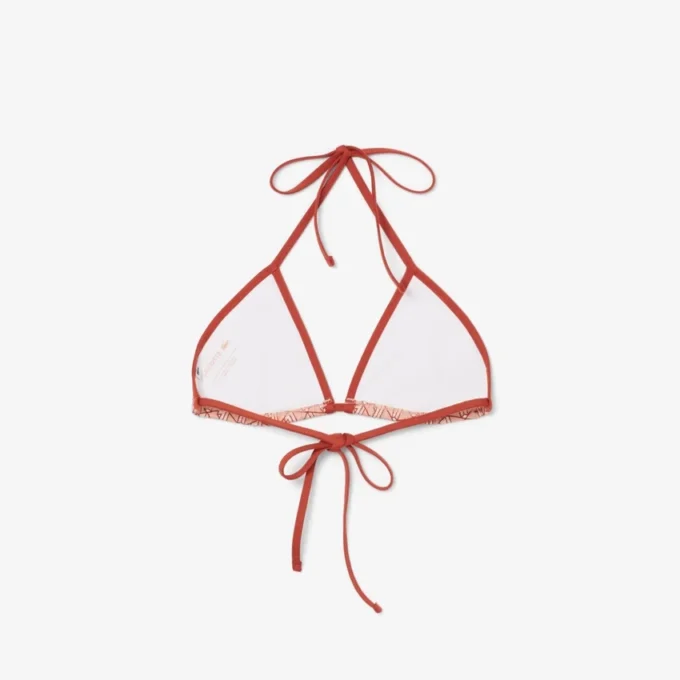 Top de baño de jersey estampado para mujer