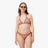 Top de baño de jersey estampado para mujer