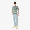 Vaqueros de denim con estampado y corte recto para hombre