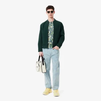 Vaqueros de denim con estampado y corte recto para hombre
