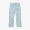 Vaqueros de denim con estampado y corte recto para hombre