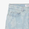 Vaqueros de denim con estampado y corte recto para hombre