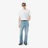 Vaqueros de denim de corte holgado con 5 bolsillos para hombre