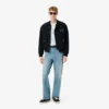 Vaqueros de denim de corte holgado con 5 bolsillos para hombre
