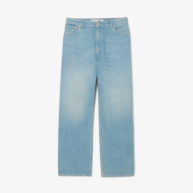 Vaqueros de denim de corte holgado con 5 bolsillos para hombre