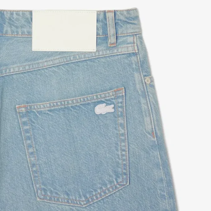 Vaqueros de denim de corte holgado con 5 bolsillos para hombre