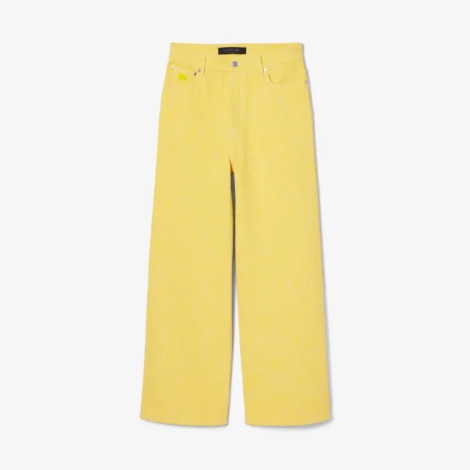 Vaqueros de denim de pierna ancha para hombre de la colección Runway