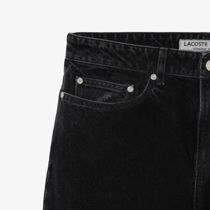 Vaqueros índigo de corte recto con 5 bolsillos para hombre