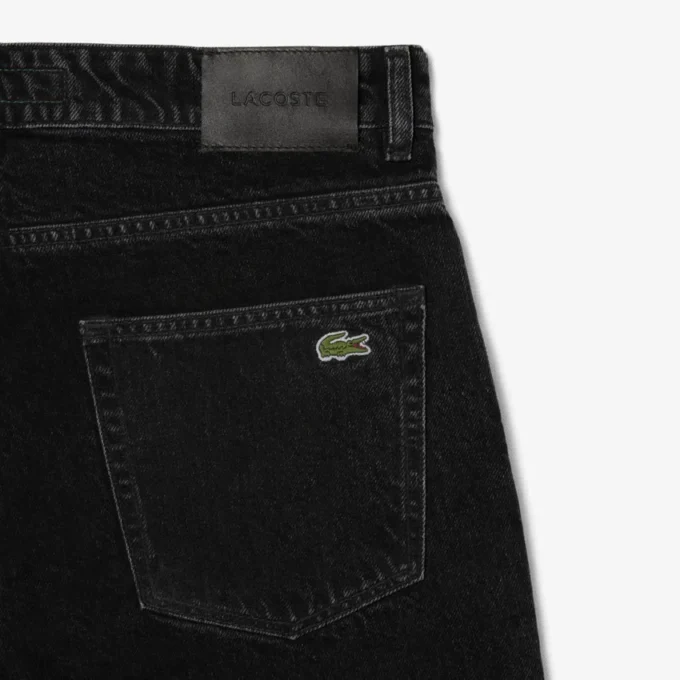 Vaqueros índigo de corte recto con 5 bolsillos para hombre