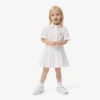 Vestido camisero con falda plisada de popelín
