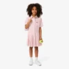 Vestido camisero con falda plisada de popelín