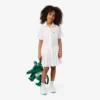 Vestido camisero con falda plisada de popelín