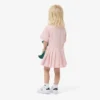 Vestido camisero con falda plisada de popelín
