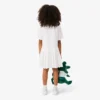 Vestido camisero con falda plisada de popelín
