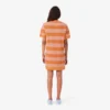 Vestido camiseta de punto de malla a rayas