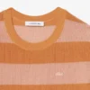 Vestido camiseta de punto de malla a rayas
