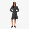 Vestido corto de lana sin costuras para mujer