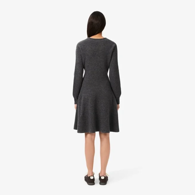 Vestido corto de lana sin costuras para mujer