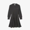 Vestido corto de lana sin costuras para mujer