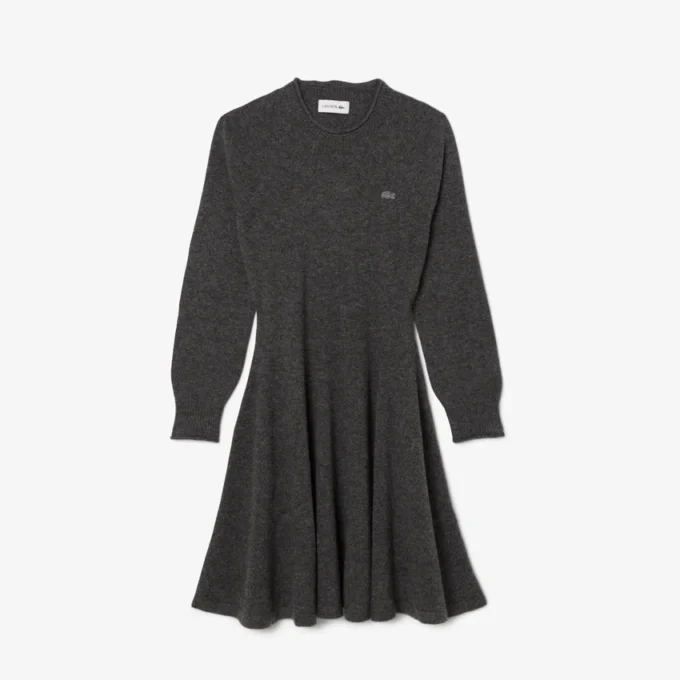Vestido corto de lana sin costuras para mujer