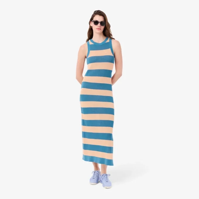 Vestido de algodón a rayas