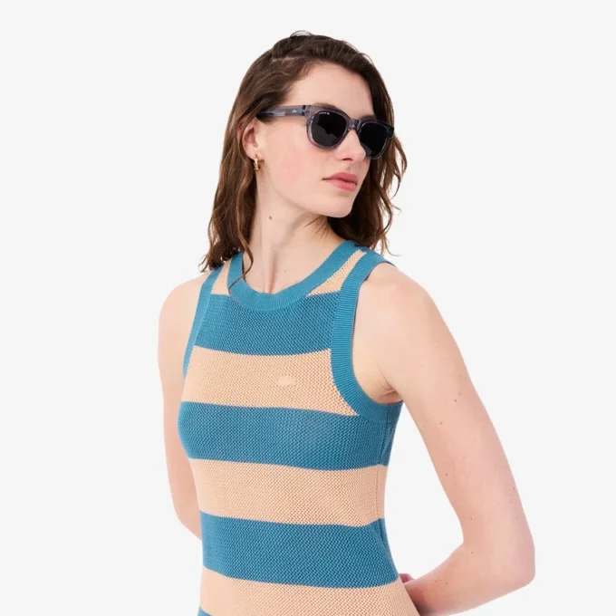 Vestido de algodón a rayas