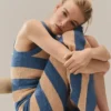 Vestido de algodón a rayas
