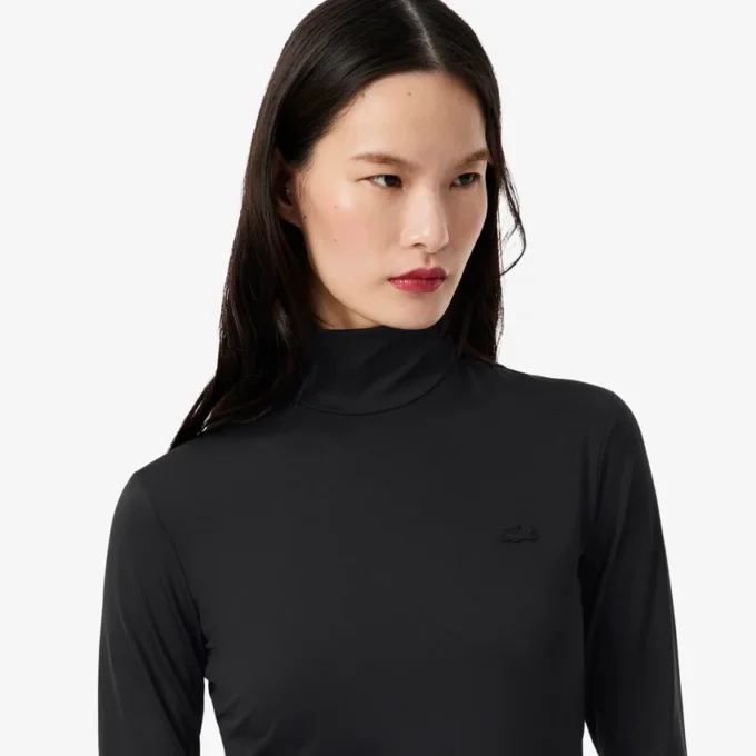 Vestido de cuello alto y corte ajustado para mujer