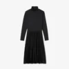 Vestido de cuello alto y corte ajustado para mujer
