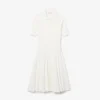 Vestido de mujer con cuello de polo plisado