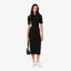 Vestido de mujer con cuello polo y estampado de cocodrilo Diamanta, corte entallado
