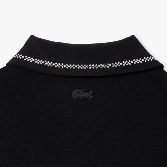 Vestido de mujer con cuello polo y estampado de cocodrilo Diamanta, corte entallado