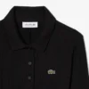 Vestido de mujer de corte ajustado con cuello polo de algodón acanalado